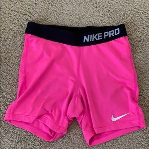 Pink youth large Nike pros